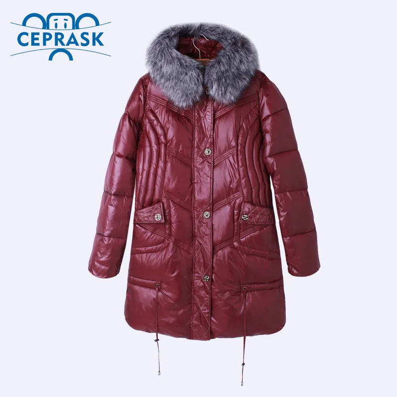 Ceprask 2016 High Quality women s Winter Down Jacket Plus Size X Long Female Coats Fashion