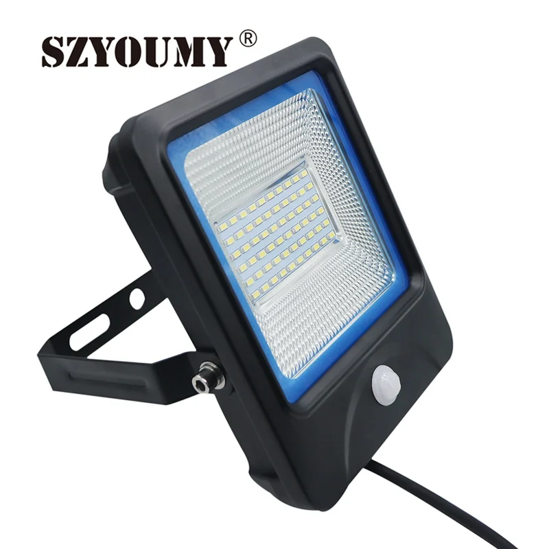 SZYOUMY Светодиодный прожектор с датчиком движения 10 Вт 20 30 50 PIR Прожекторы индукция