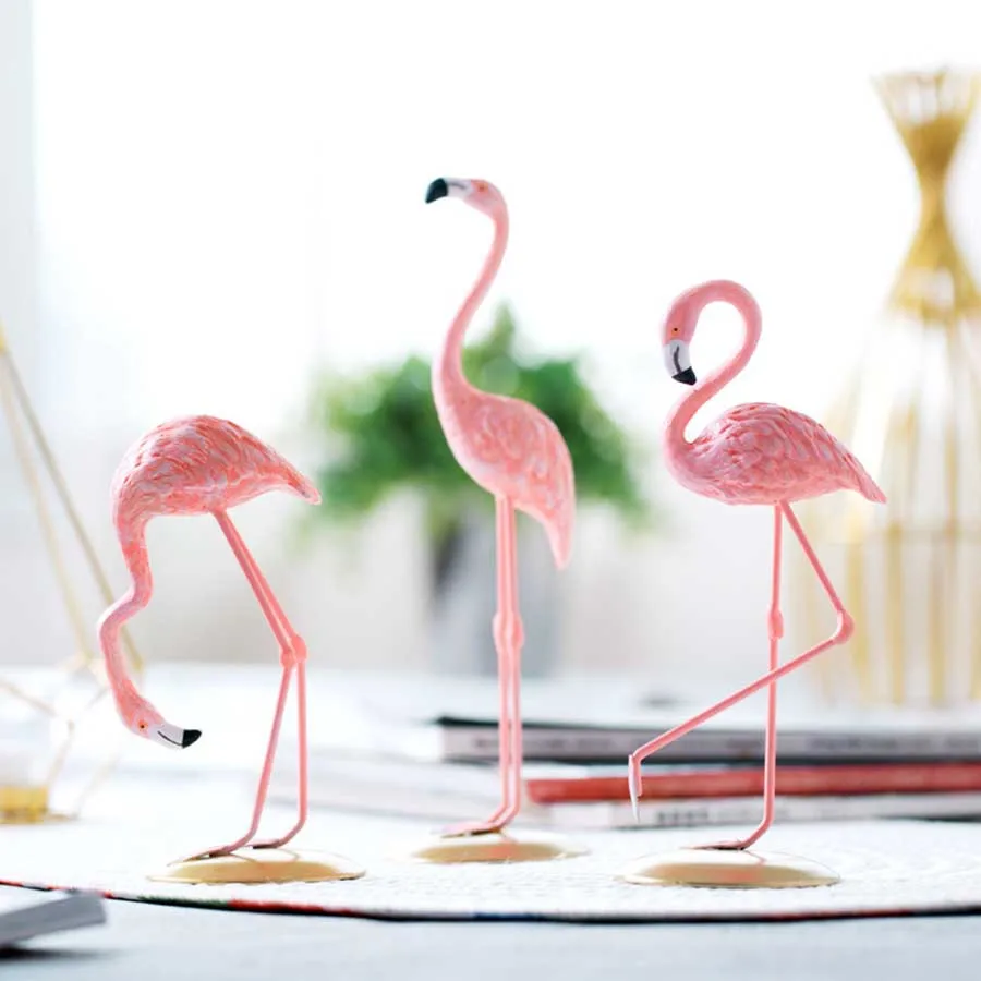 

INS Nordic Style Flamingo Decoration Living Room Romatic Wedding Party Office Desk Home Garden Ornament Accessories Decoration