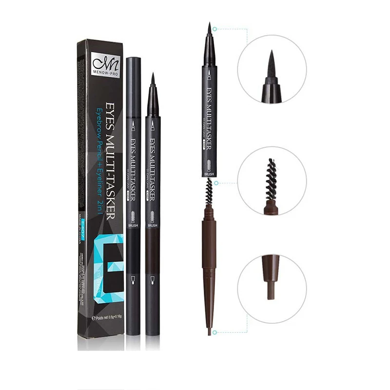 

Menow Multi-function Double Eyeliner Stamp Durable Waterproof Eye Care Beauty Makeup Colored Liquid Eye Liner Set