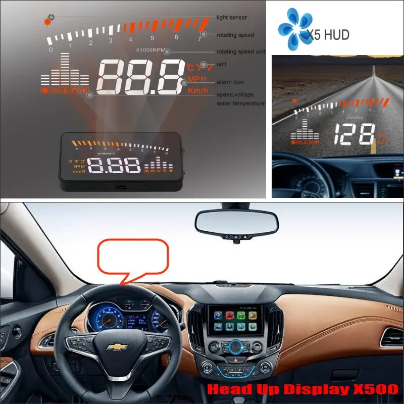 Для Chevrolet Cruze/Malibu/Silverado 2010 2020 автомобильный OBD HUD Дисплей экран для вождения
