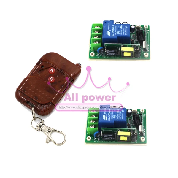 

Best price 85V~250V RF 1CH Wide Voltage Multi-Function Receiver & Peach wooden Remote System
