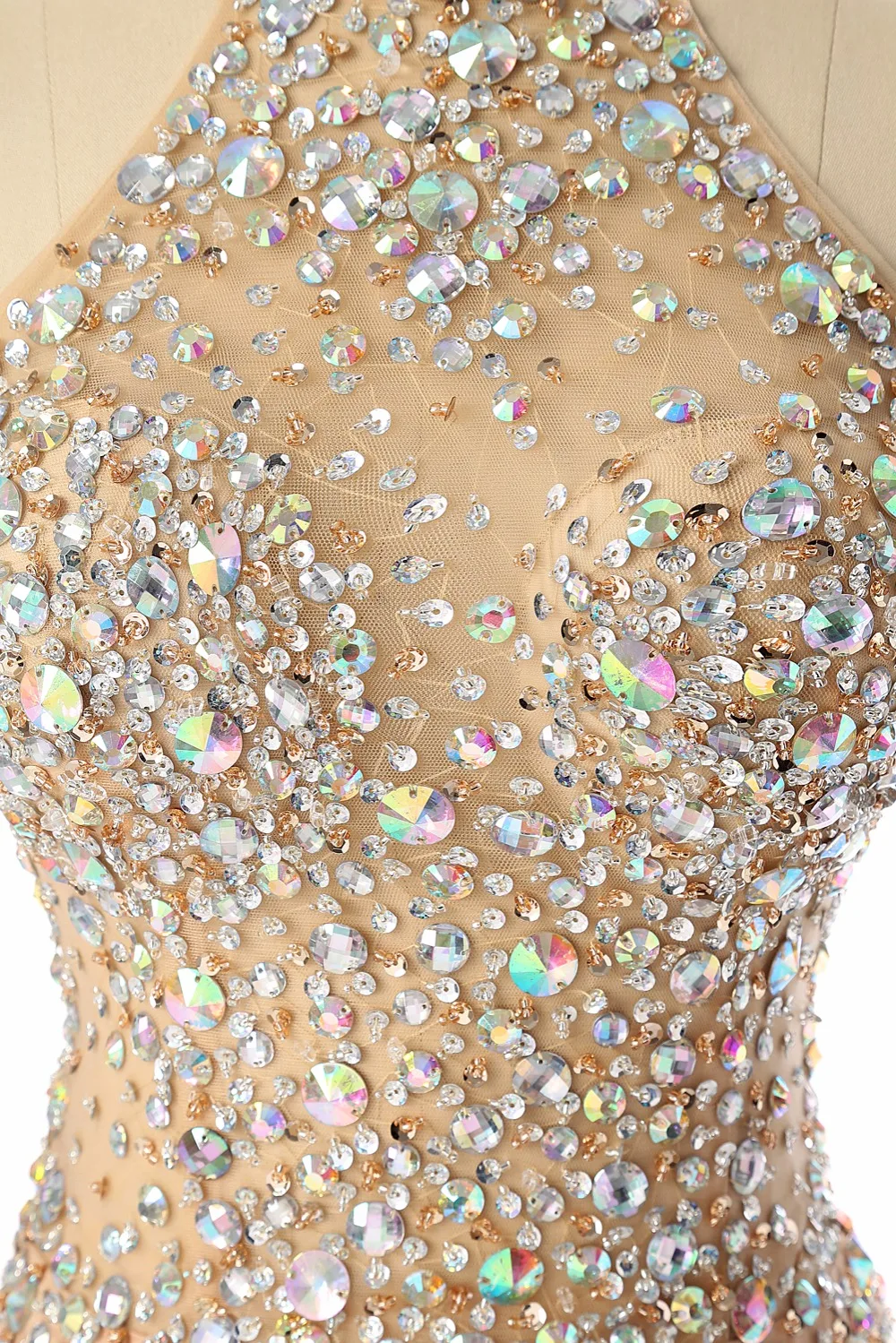 Luxury-Champagne-Short-Prom-Dresses-Mermaid-2017-Beading-Crystal-Imported-Party-Dress-Vestido-Formatura-Evening-Gowns (2)
