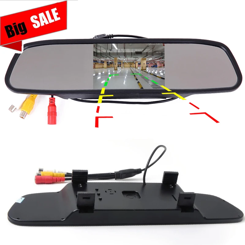 

Car Mirror Monitor Rearview With Backup Reverse Camera TFT LCD Color Parking Assistance Rear View Camera Car Styling