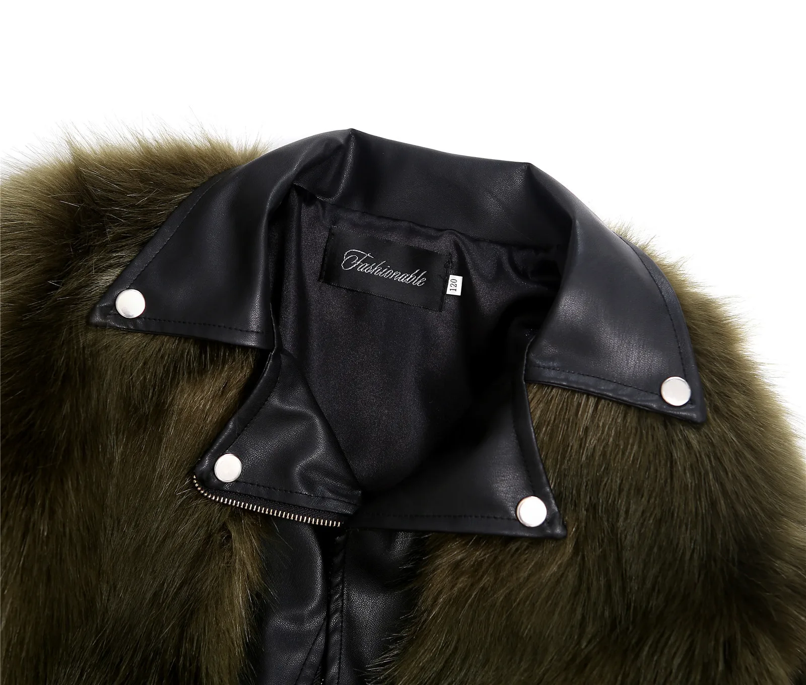 Роскошное пальто с мехом для мальчиков и девочек Детские Мотоциклетные Куртки из искусственной кожи с искусственным лисьим мехом для девочек, зимняя теплая детская верхняя одежда, пальто