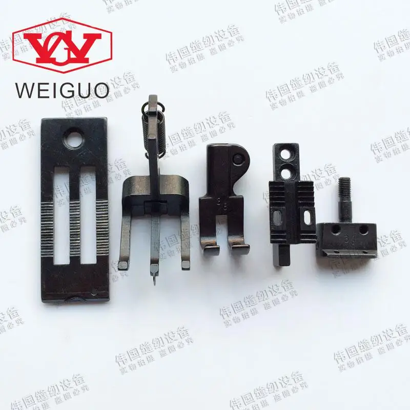 

Industrial sewing machine 20606/DU three synchronous double needle car press foot activity with knife 3/8 pin bit