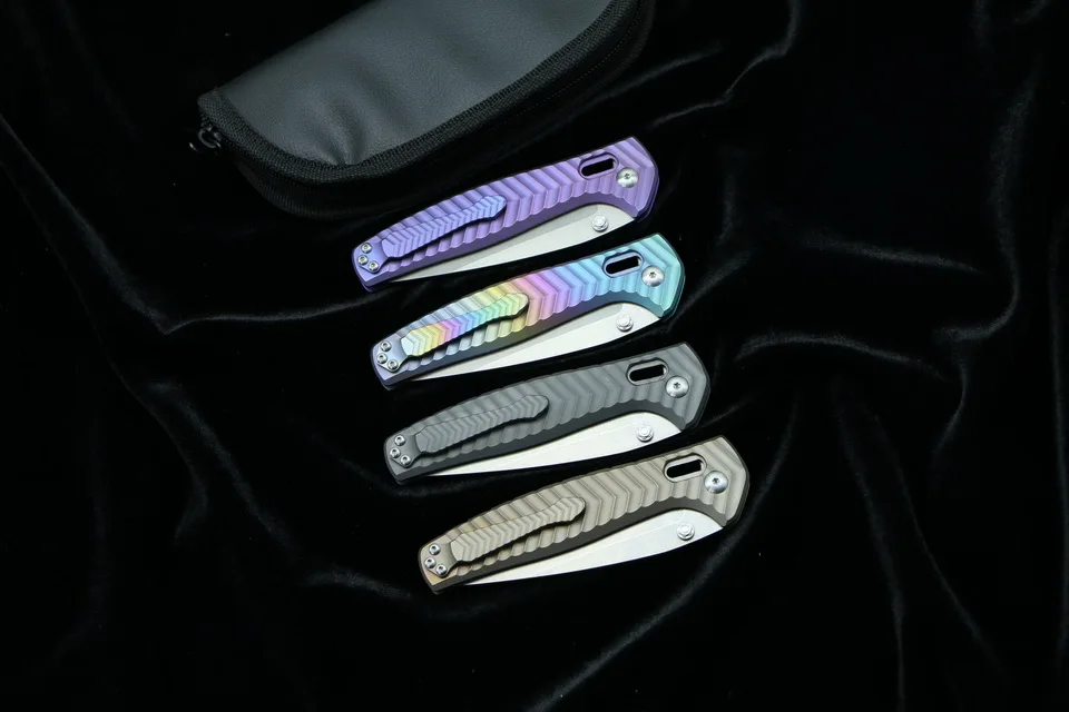 LOVOCOO 781 M390 стальной титановый складной нож с ручкой, карманный нож для кемпинга, выживания, охоты, кухонные ножи, инструменты для повседневного использования