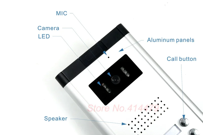 Perfect 3 Units Apartment intercom system 7 inch Monitors Video Door Phone Doorbell Wired Camera 1V3 5