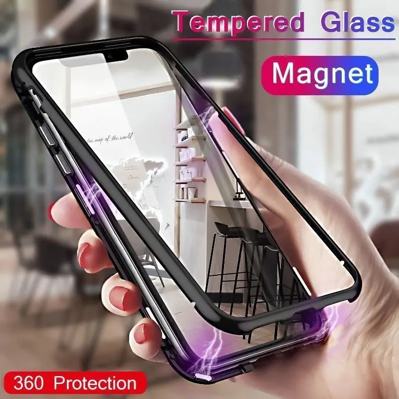 GTWIN Metal Magnetic Case for iPhone XR XS MAX X 8 Plus Tempered Glass Back Magnet Cover for iPhone 7 6 6S Plus Case front glass GTWIN Metal Magnetic Case for iPhone XR XS MAX X 8 Plus Tempered Glass Back Magnet Cover for iPhone 7 6 6S Plus Case front glass