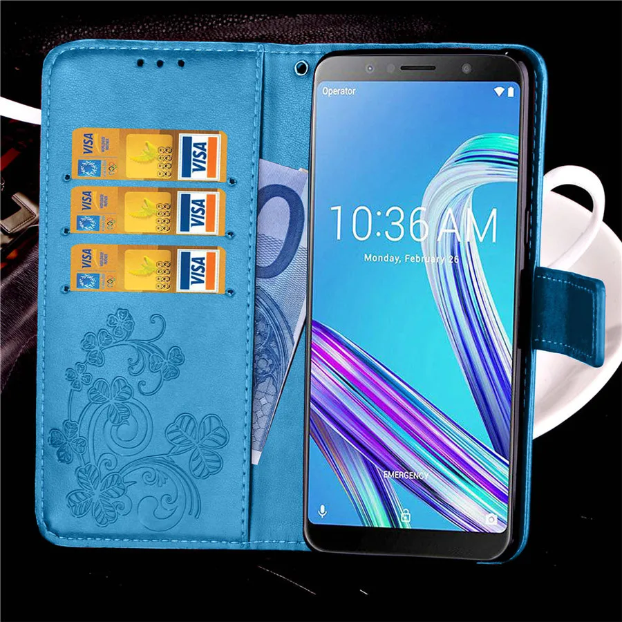 Asus ZenFone Max Pro M1 ZB601KL ZB602KL Чехол Флип кожаный бумажник книжка чехол для