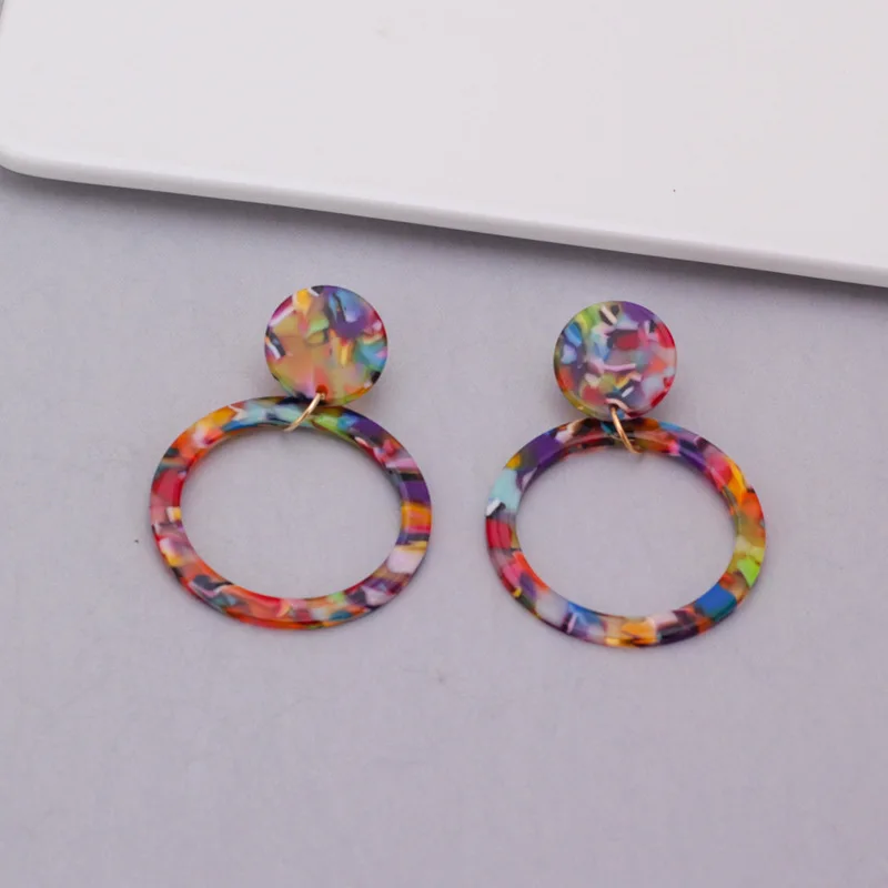 Акриловые серьги-кольца для женщин круглые серьги в виде тонкого кольца oorbellen