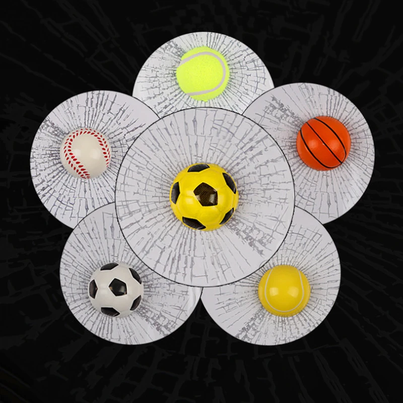3D Simulated Sticker on Cars Auto Body Window Glass Baseball/Tennis Ball/Basketball Decal Trinket Automotive Decor Accessories