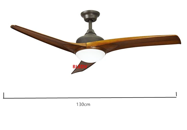 Винтажный простой потолочный вентилятор 52 дюймов светодиодный светильник столовая гостиная Западная 3 ABS балды спальня бесшумный
