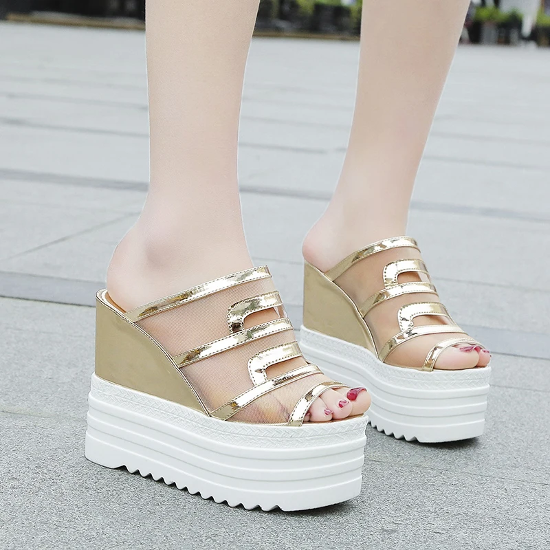 platform heels slippers
