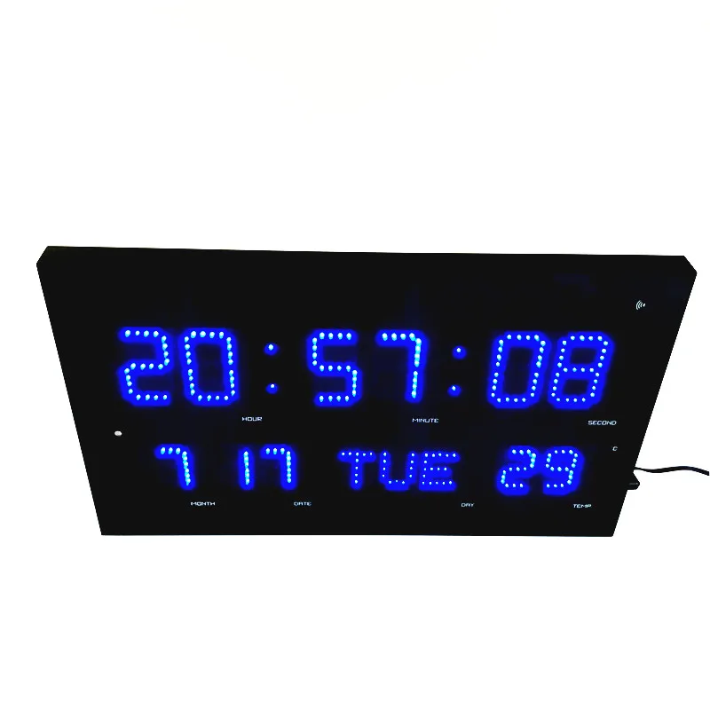 Big number Led digital clock wall clocks temperature date living room