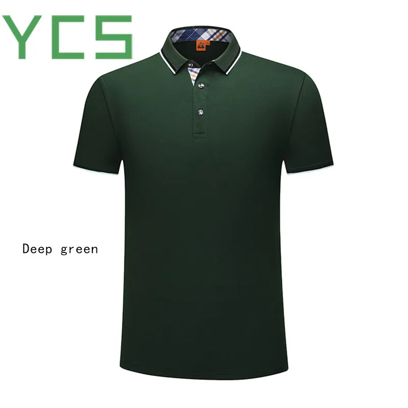 YCS Store ваш собственный дизайн бренд логотип/изображение на заказ мужские и женские рубашки-поло плюс размер рубашка поло мужская одежда - Цвет: Deep green