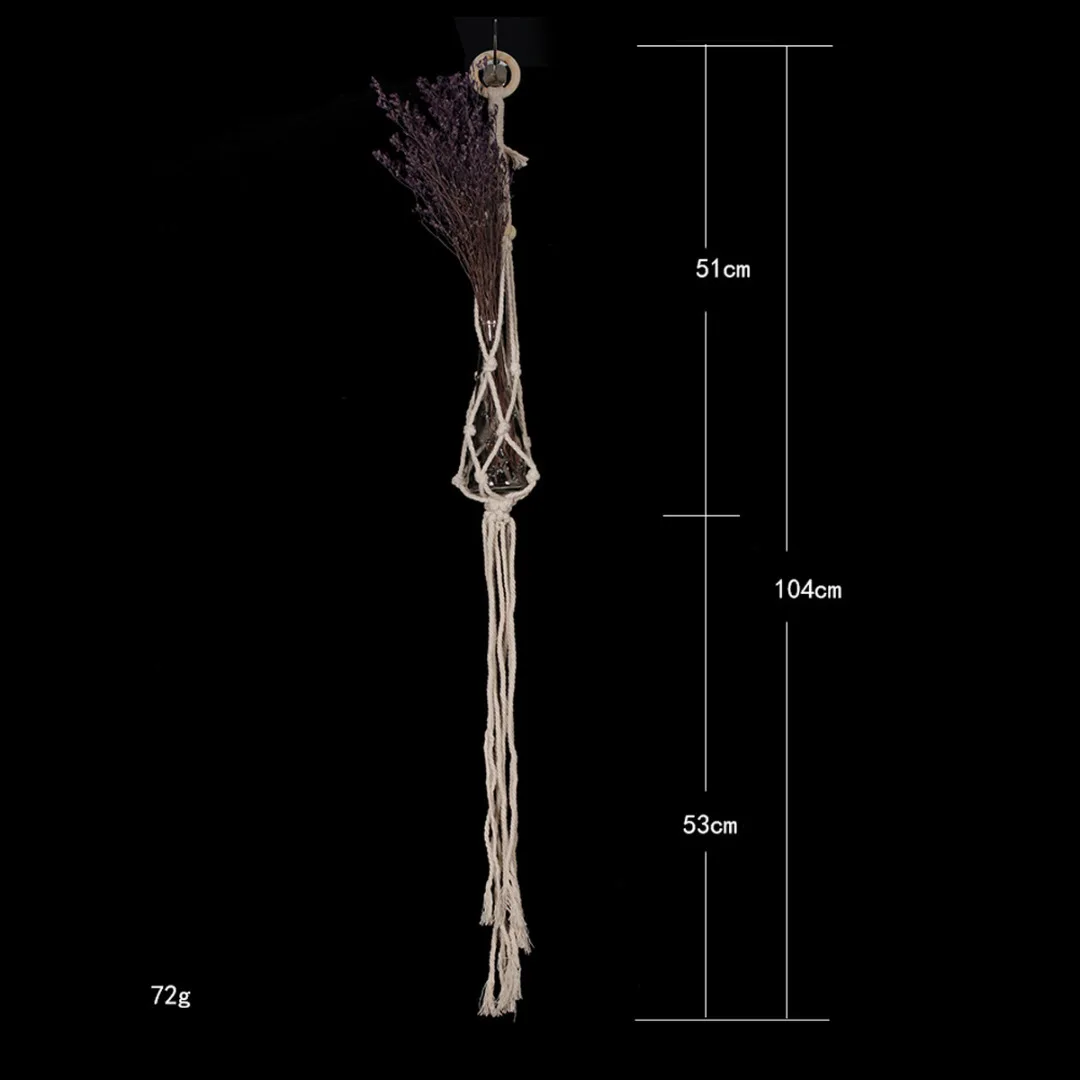DIY Macrame Plant Hanger Hanging Planter Basket Hemp Rope Braided Large Pot Holder