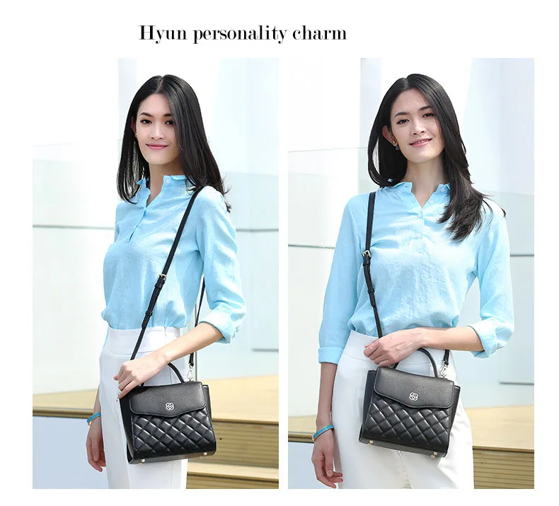 Real Natural genuine leather Handbag Ladies Classic Flap Bag Famous luxury Brands women Shoulder Bag Versatile messenger Bag      H51440362 (5)
