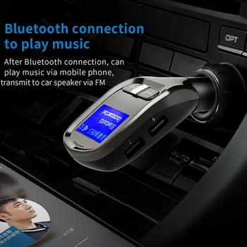 

Rylybons New Car FM Transmitter 4.2 Bluetooth Wireless Car Mp3 Player Handsfree Car Kit FM Transmitter USB Charger LCD Display