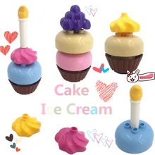 Большой строительный блок кирпичи для DIY торта на день рождения мороженое свеча кусок большой размер игрушки аксессуары совместимый L бренд Duploe части