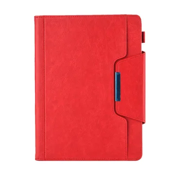 

100pcs/lot Solid color Metal buckle card wallet flip leather cover case for ipad 5/air 6/air 2 9.7 2017 2018 Pro 9.7" 11" case