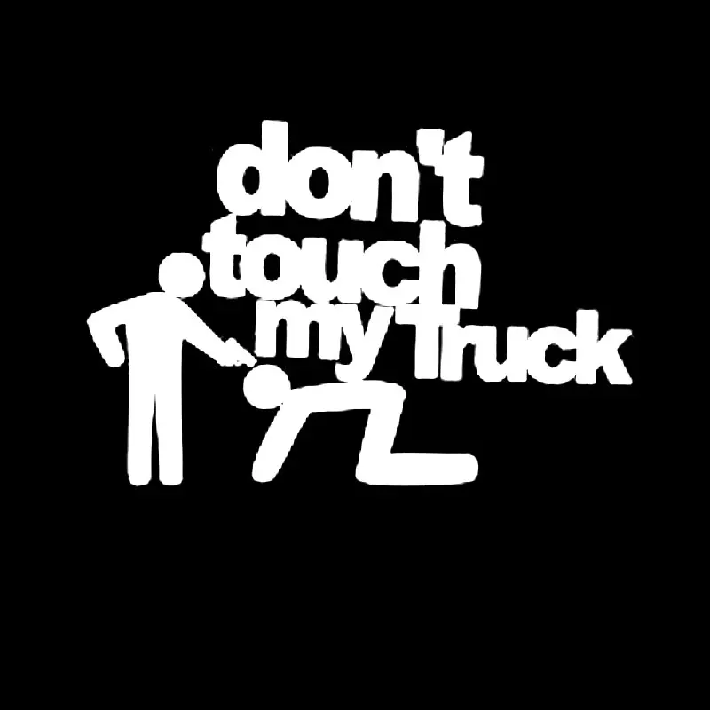 15,2 см* 10,3 см Don't Touch My Truck Светоотражающая наклейка для стайлинга автомобилей Аксессуары для мотоцикла автомобиля черный/серебристый C8-1428 - Название цвета: Серебристый