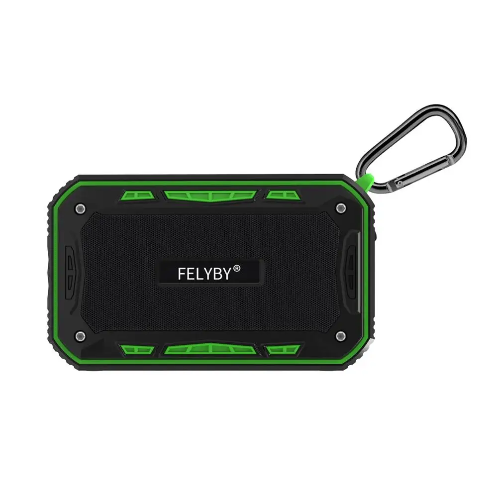 Открытый водонепроницаемый беспроводной Bluetooth динамик глубокий бас Портативный Профессиональный велосипедный спорт динамик Mp3 плеер с микрофоном FM - Цвет: Зеленая трава
