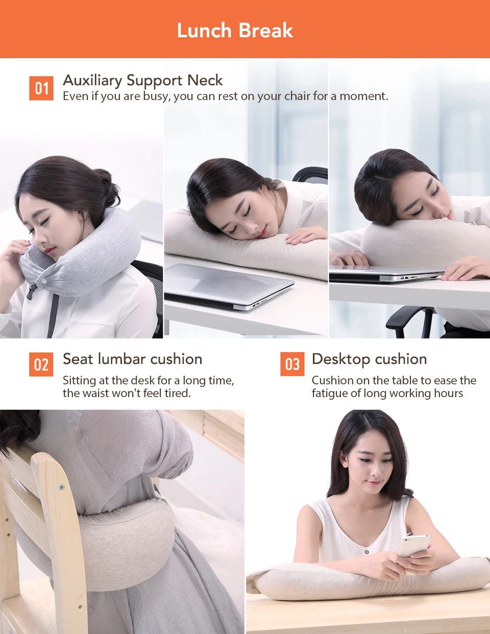 Original Xiaomi H8 U1 Pillows Relax U Shaped Neck Pillows Sleeping Cushion (9)