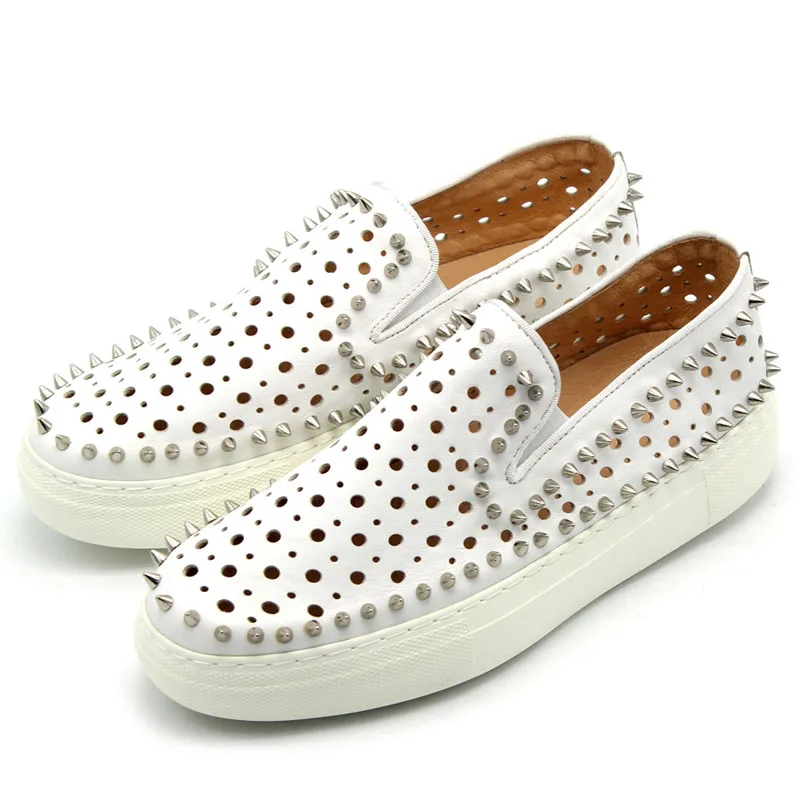 Respirável Sapatos Baixos Tênis Branco De Couro