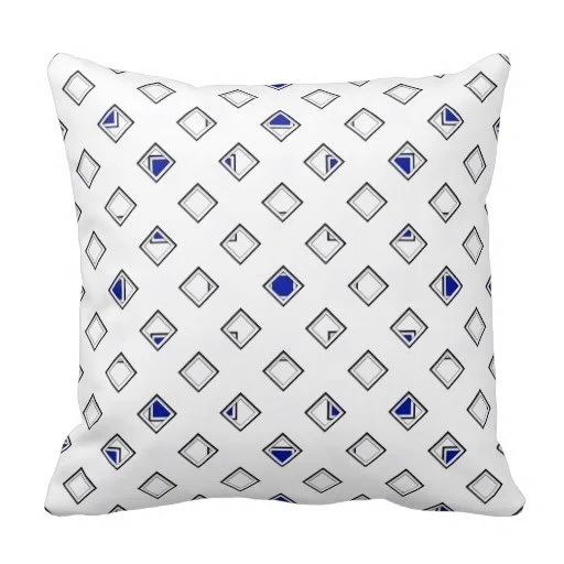 Creative Pillow Cover Geometric Design Stylish Zaffre Throw Pillow Case