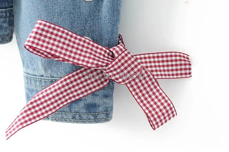 Avec Arcs up Denim 2017 Wishbop Lavé Veste Boyfriend Femme Bleu Bouton Nouvelle Attachées Retour À Longues Dentelle Trous up Poches Manches n47O7qvAx
