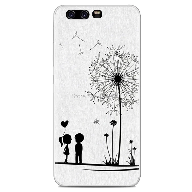KHW1680D_1_Dandelion Pattern TPU Protective Case for HUAWEI Ascend P10 5.1 inch