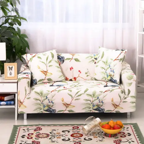 Us 63 0 Elastic Slipcovers Sofa Protector New Fabric Bird Fit Stretch Slip Over Couch Cover Two Three Seater In From Home