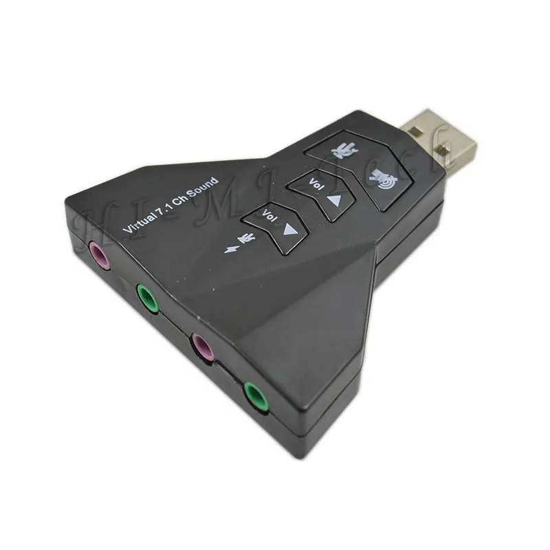 Для ПК ноутбук WinXP/78 Linux MacOS Внешний USB аудио адаптер звуковой карты Виртуальный 7 1