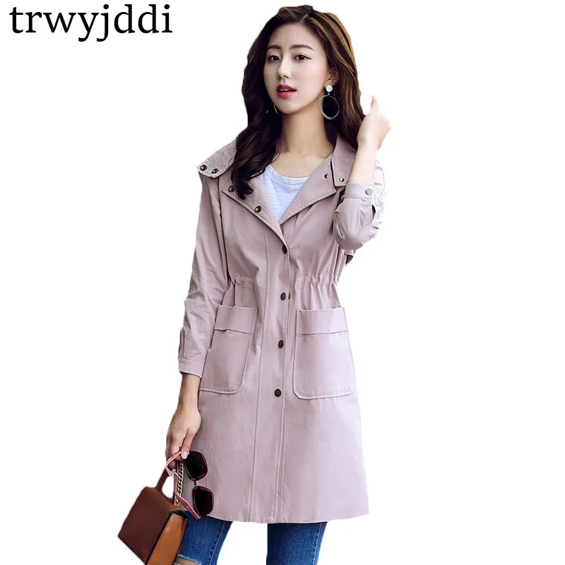 Fashion 2018 Spring Autumn New Women 's Windbreaker Casual