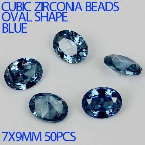 

50pcs 7x9mm 4mm Thickness High Grade Cubic Zirconia Beads Oval Zirconia Stones Perfect For Jewelry Making DIY Crafts Decoration