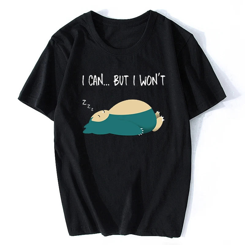 

I Can But I Won't Pokemon Zelda Poke Ocarina Gengar T Shirt Harajuku Fashion T-shirt Funny Japanese Game Men Camisetas Hombre