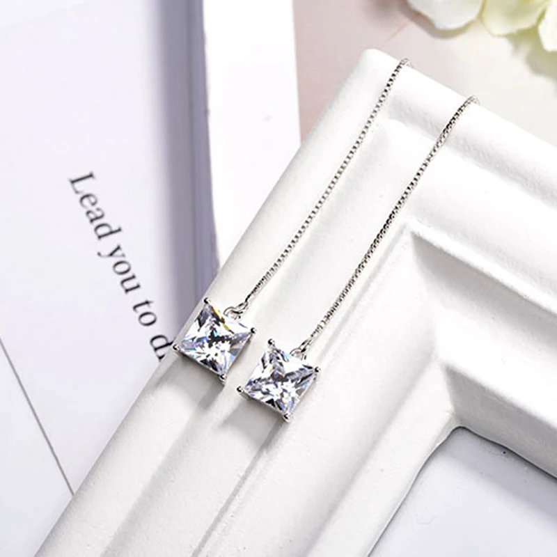 square cz zircon dangle earrings jewelry (1)