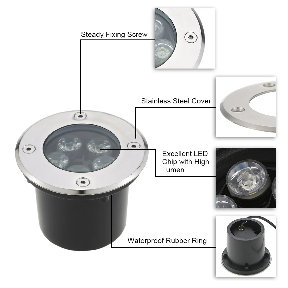 Caminho à Prova Luzes do Ponto 5led ao ar Tomshine Livre Solar Enterrado Lâmpadas Jardim Gramado Luz Powered Luzes Subterrâneas Deck Dwaterproof Água 12 lâmpadas jardim gramado luz solar powered luzes