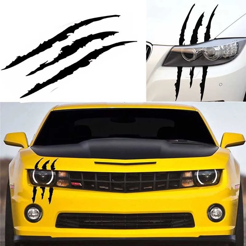 

Decoration 14inch Car Vinyl Decals Sticker Headlight Universal Eye Catching Scratch Claw Halloween High Quality