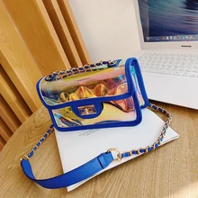 Модные женские сумки-мессенджеры Прозрачные лазерные пластиковые сумки на плечо Женская мини-сумка через плечо женские вечерние сумки с короной