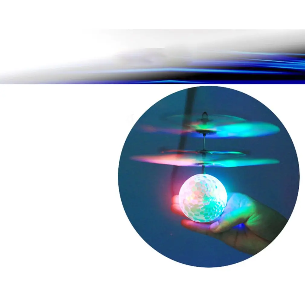 1 шт. Радиоуправляемый Летающий хрустальный шар светящийся детский F светильник электронные Инфракрасные Индукционные воздушные игрушки светодиодный светильник мини-вертолет