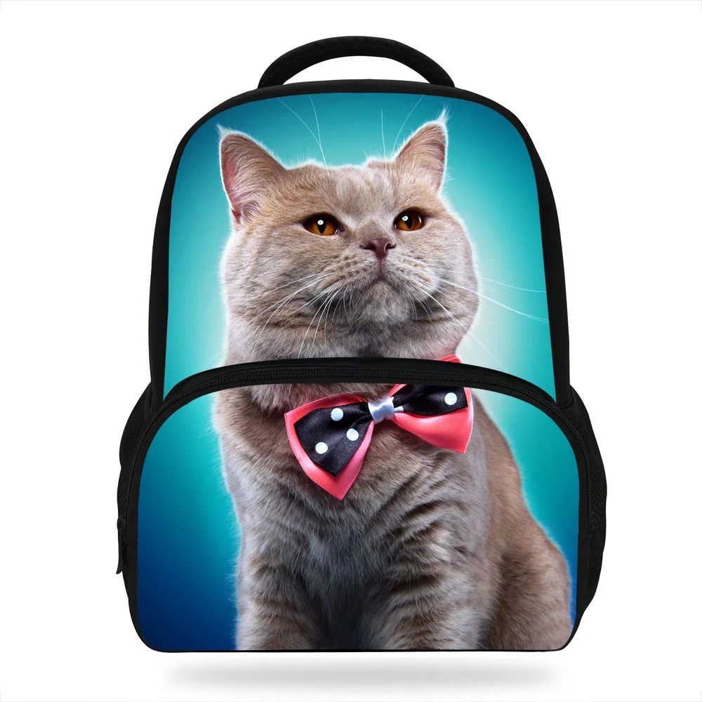 14Inch Cute Backpack For School Kids Animal Print Bag Cat Backpack For