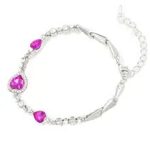 Модный женский браслет в форме сердца со стразами 23 см/9,1 дюйма ювелирный подарок