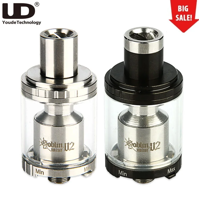 

Hot UD Goblin Mini RTA Tank Atomizer 3ml Capacity Top Filling 22mm RTA with Big Build Deck Vape Tank Vs Manta Rta / Zeus Dual