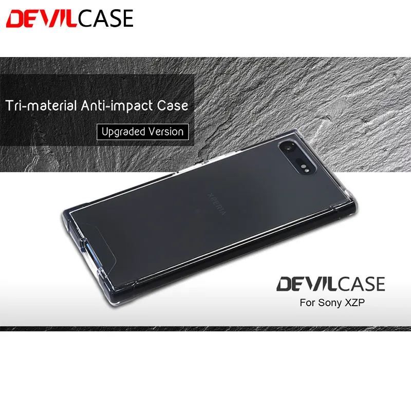 Чехол DEVIL для SONY XPERIA XZ1 XZP из трех материалов противоударный прозрачный чехол TPU + TPE