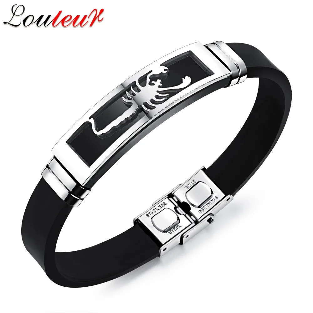 OPK-Silicone-Man-Bracelets-Fashion-Stainless-Steel-Scorpion-Design-Length-Adjustable-Cool-Men-Jewelry-Bangles-PH1085 (4)