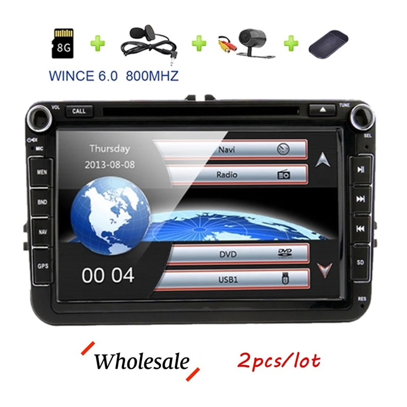 2 шт. автомобиля gps навигации стерео для VW Passat Jetta мужские Поло Tiguan CC Amarok двойной Din