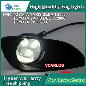 

2PCS / Pair Halogen Fog Light For Toyota Vios 2007 High Power Halogen Fog Lamp Auto DRL Lighting Led Headlamp