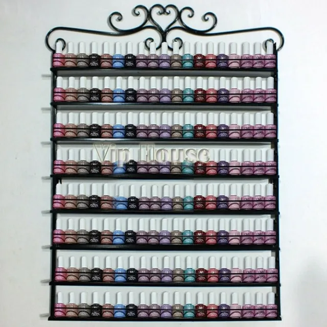 8 Layers Iron Nail Polish Rack Oil Shelf Wall Shelving 8 Layers Iron Nail Polish Rack Oil Shelf Wall Shelving Cosmetic Cream Display Cabinets Up To 30